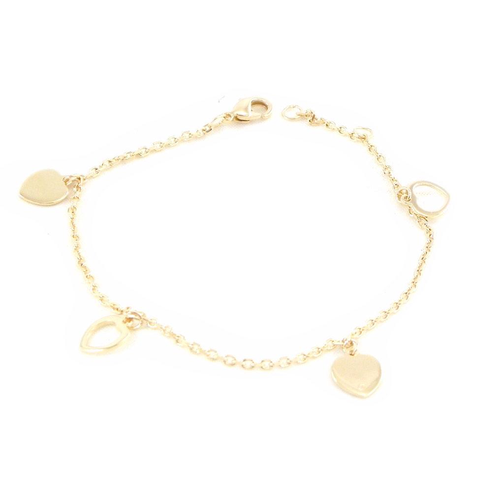 Les Trésors De Lily [G1252] - Bransoletka Pozłacana 'Choreografia' złota (miłość) - 7 mm