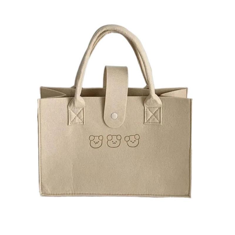 Neue trendige Filz-Bär-Tragetasche mit großem Fassungsvermögen und minimalistischem Design