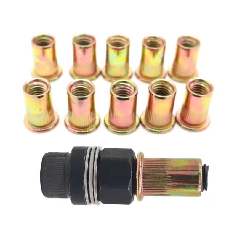 Hand Rivet Nut Manual Tool Ergonomic Designs Suitable for Metalworking Tight Spaces with Accessories Simple Installation