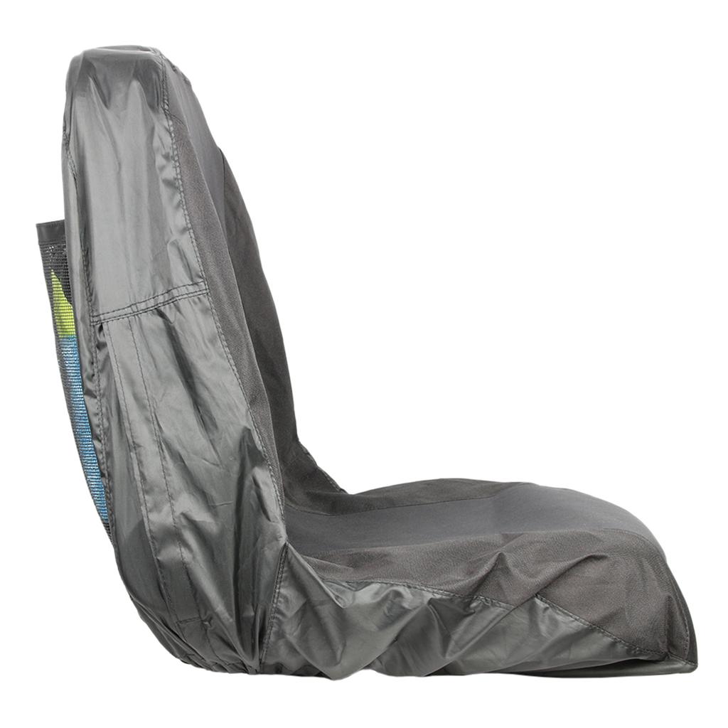 Riding Lawn Mower Seat Cover, Waterproof Tractor Seat Cover with 2 Storage Pockets, Large, Black