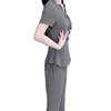 Elegante Dames Zomer Ruffle Kortemouw Shirt en Casual Lange Broek Tweedelige Set
