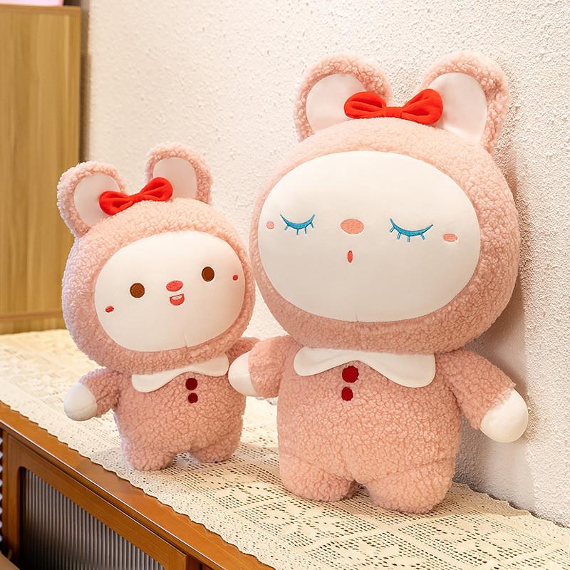 Bunny Cute Cartoon Plush Toy Bow Adorable Stuffed Doll Girls Gift Birthday