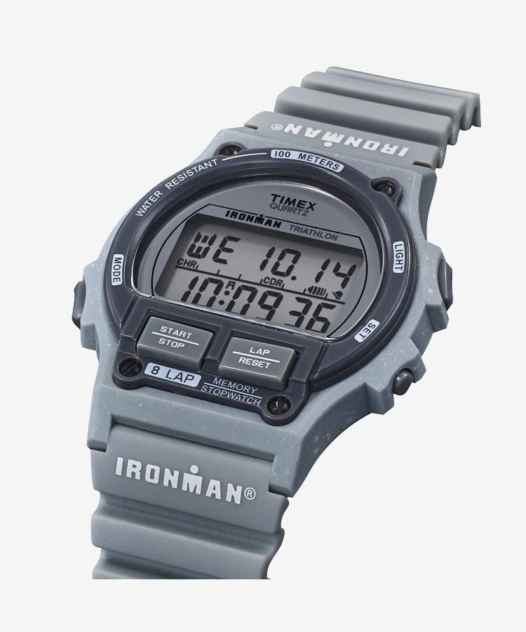TIMEX TW5M54500 Ironman 8-Lap Gray Shade Digital Watch Gray Resin Strap Japan Authentic