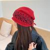 Fashion color matching crimped stacking hat women's knitted jacquard bag hat autumn and winter warm cover wool hat