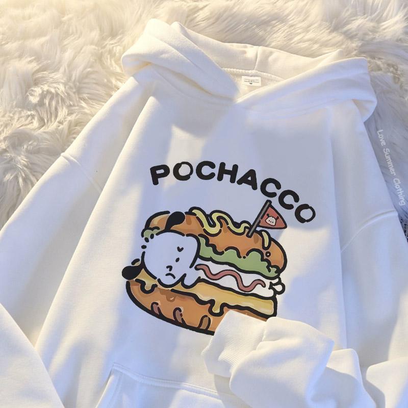 Худи для девочек Толстовка pochacco Милая толстовка Одежда Каваи Толстовка для девочек Весенне-осенняя толстовка Детские топы 150