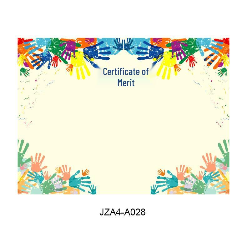 A4 Blank Certificate Paper for Students: Creative Design for Kindergarten and Primary School Commendations and Training Classes.