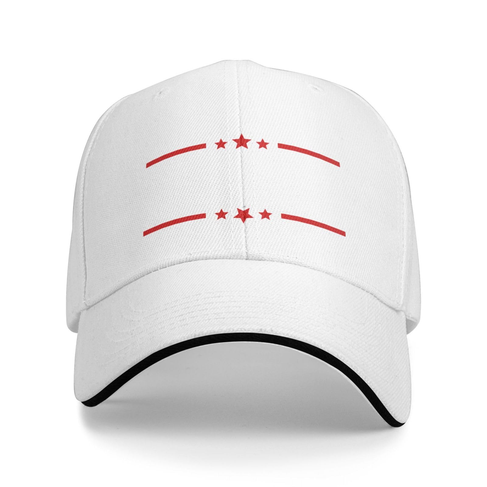 

Security Adjustable Baseball Cap Unisex Sandwich Dad Hat Golf Hat One Size білий