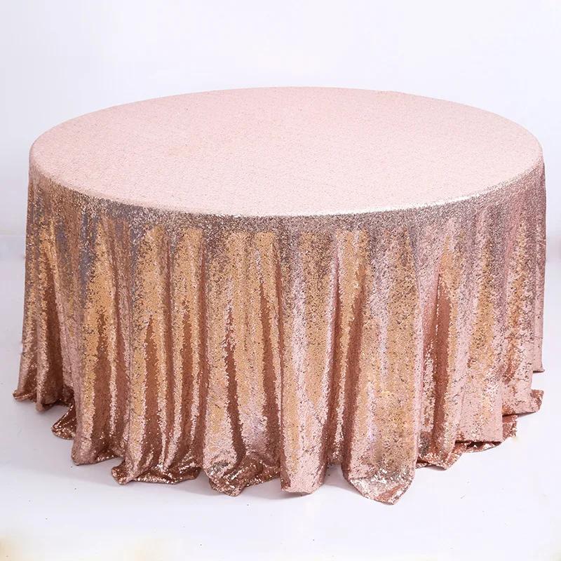 60cm Glitter Tablecloth  Sequin Round Table Cover Gold Table Cloth for Wedding Birthday Baby Shower Party Home Table Decoration