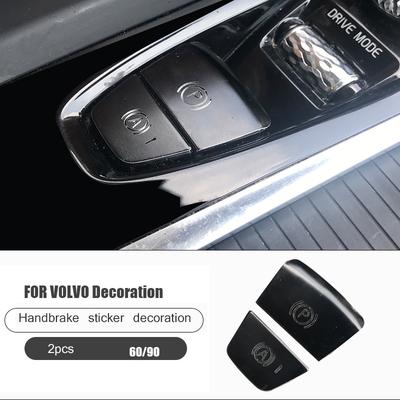 For Volvo XC90 XC60 S90 V90 S60 V60 Handbrake Sticker Decorative Sticker Black Interior Supplies Car Accessories