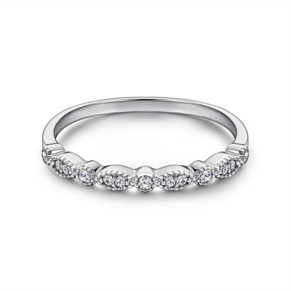 

Hot Sale Jewelry S925 Silver Ring Three-piece Ring Women s Ring Factory Us size 10 #