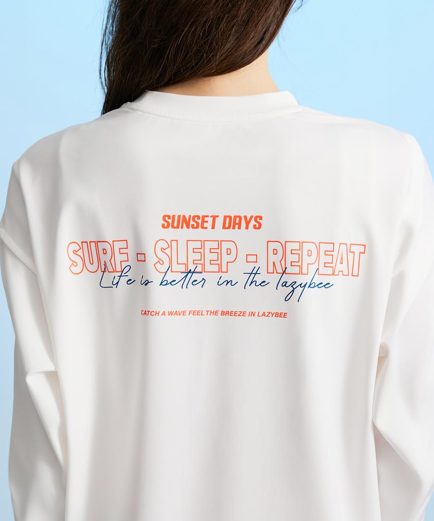 Leijibi Dry-Cooling Oversized Top Long Sleeve Rash Guard W White 2