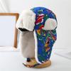 Ethnic Warm Hat Trapper Hat Stylish Floral Caps Warm Hat Ushanka Hat for Outdoor Winter Mask for Skiing Camping Hiking