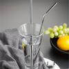 Stainless Steel Straws - Reusable, Curved Drinking Straws for Juice, Coffee, Tea, Milkshakes, Silver, Beverage Accessories