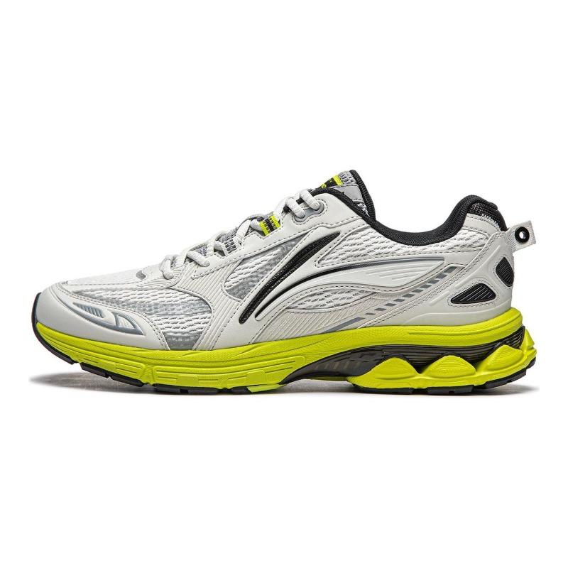Li-Ning Fuyao 2.0 Mens Low Top Retro Running Shoes Light Gray ARXU001-1 39.5
