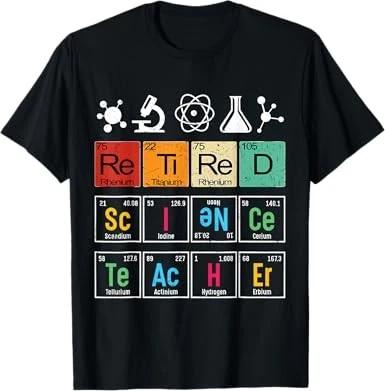 Retired Science Teacher Learning School Retirement T Shirt 2XL