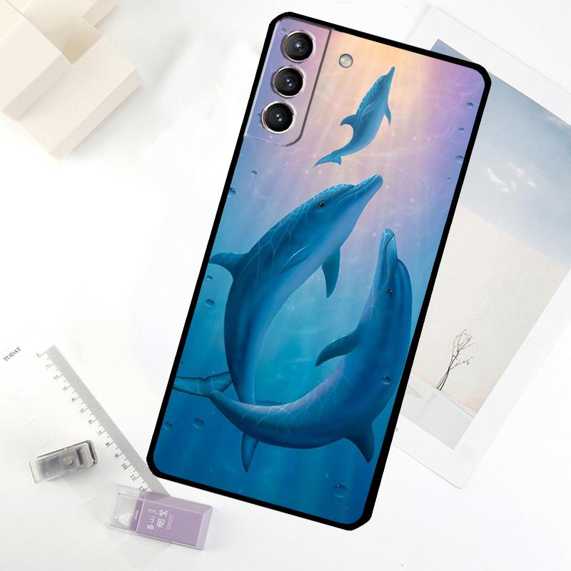 Ozean Delfin Handyhülle Für Samsung Galaxy S25 S24 S23 S22 S21 S20 S26 Ultra S10 Plus S23 FE S25 FE Hülle