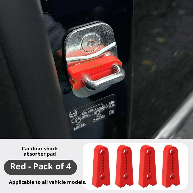 

4Pcs Auto Door Lock Damper Buffer Deadener Shock-Absorbing Damping Protector Reduce The Noise FOR A1 A3 Q2 Q3 TT Accessories червоний