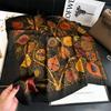 Retro printed silk scarf women's square scarf 71cm simulated silk scarf European and American style shawl headscarf decorative sunscreen new