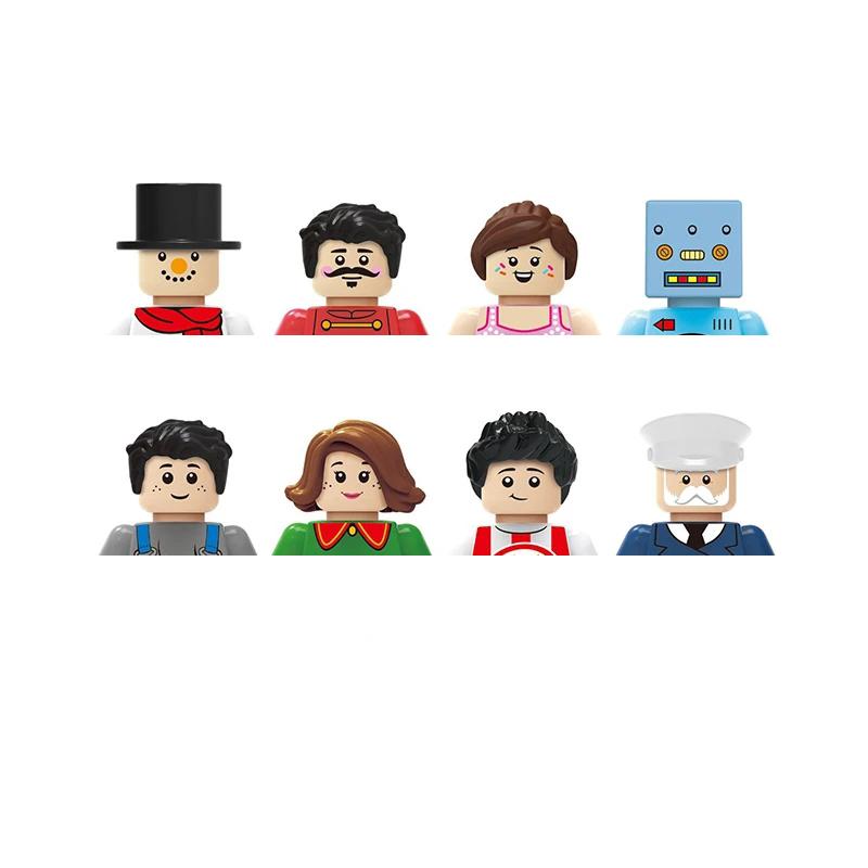 Non-Toxic City Characters Action Figures Building Blocks Policeman Teacher Fireman Occupation Mini Figurine Dolls Bricks Set Children Toys