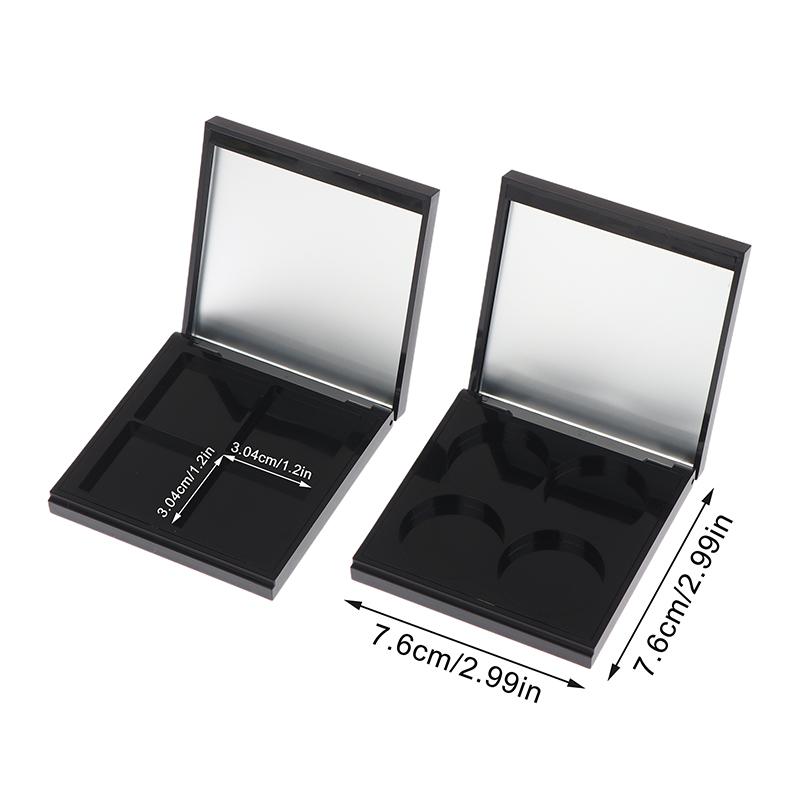 4 Grids Empty Magnetic Cosmetics Palette Holder Box Professional Lip Gloss Case With Mirror Powder Blusher Box For Eyeshadow