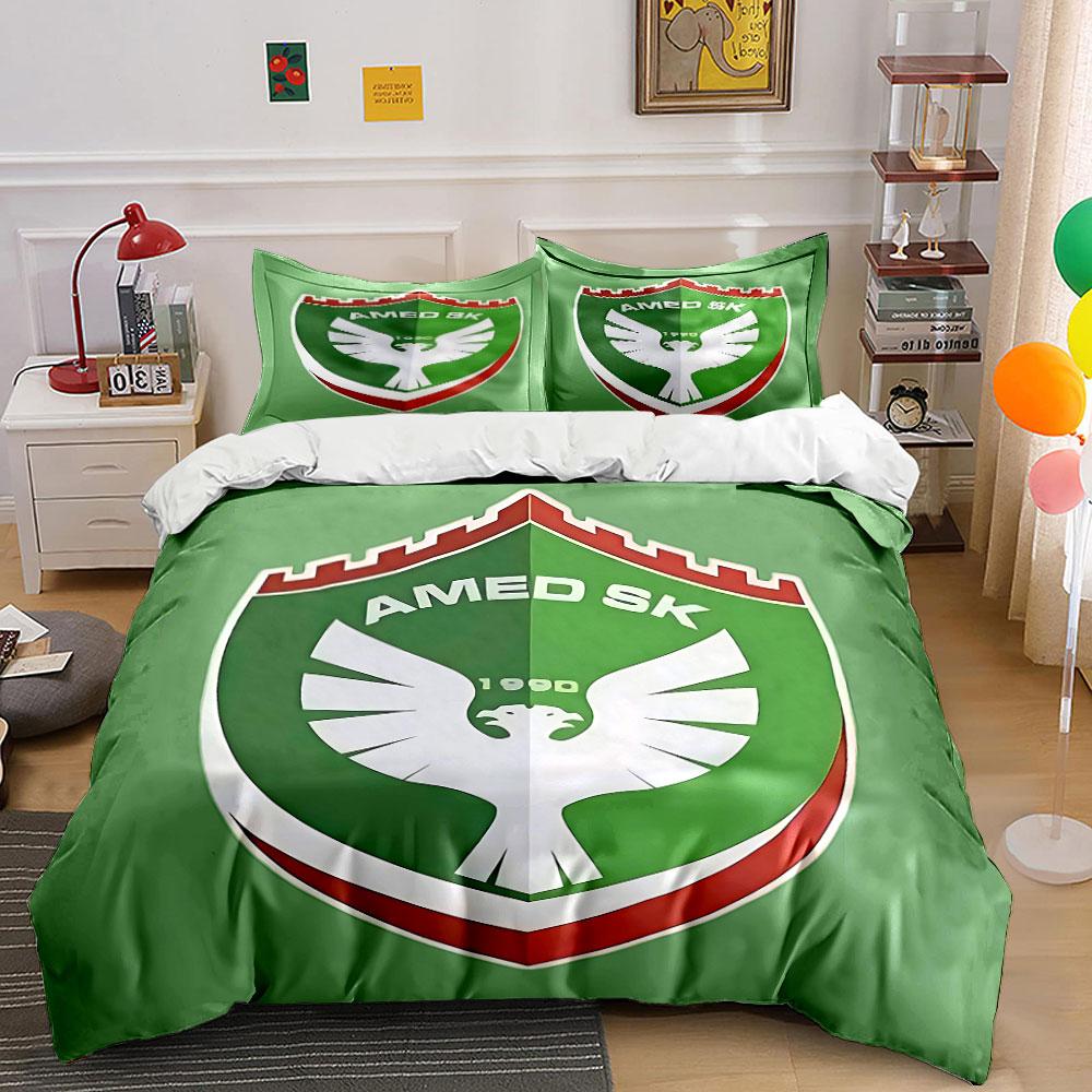 Grünes Amed SK Logo Bettwäscheset Bettwäsche Bettbezug Set Bettbezug Kissenbezüge (1 * Bettbezug 2 * Kissenbezüge, ohne Bettdecke) 140x200cm