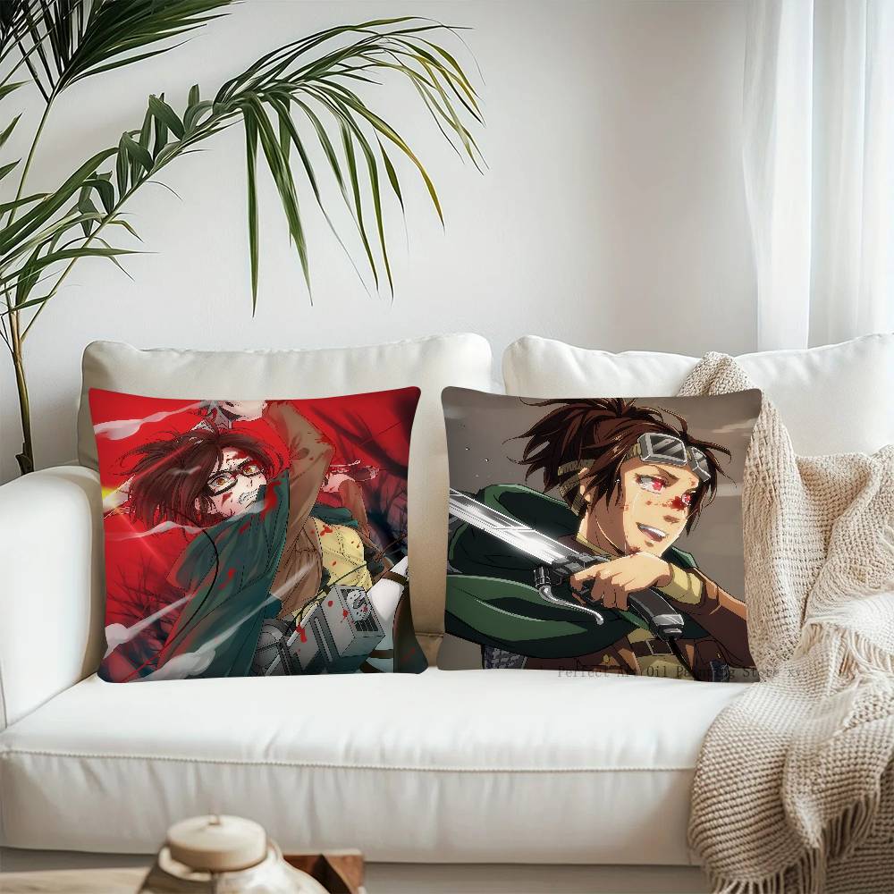 A-Attack On Titan H-Hange Zoe Anime Pillow Case Fashion Square Pillowcase Bedroom Sofa Room Ins Decoration Leisure Cushion Cover
