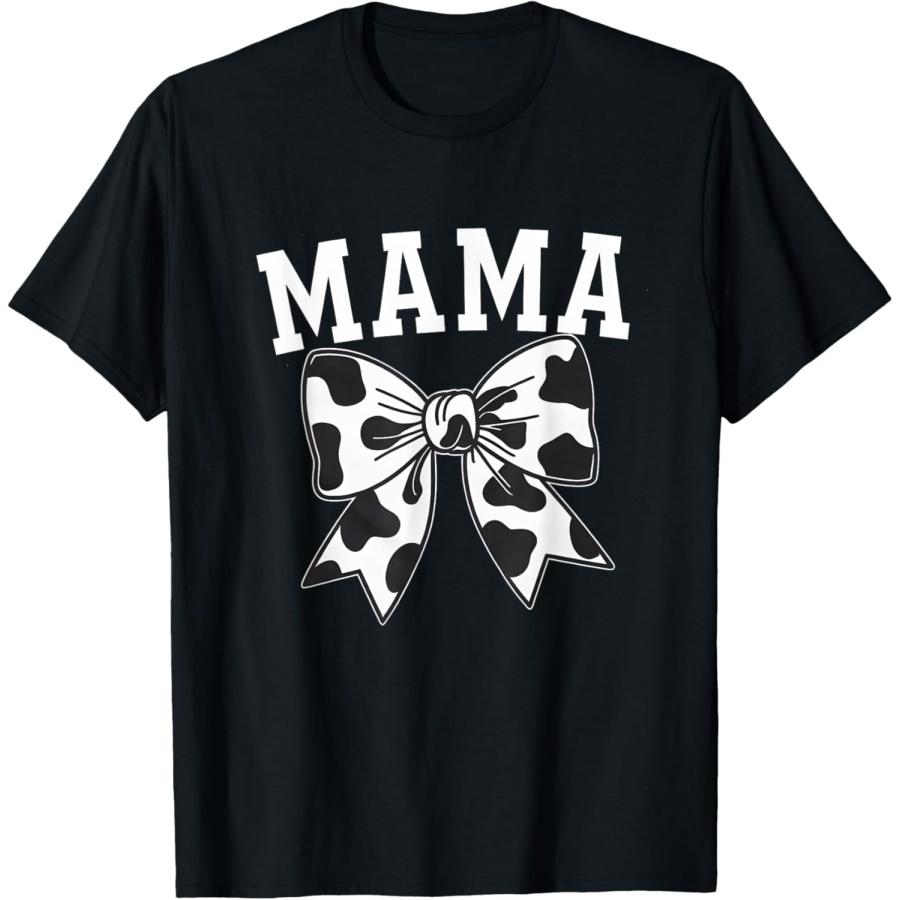 

Mama Cow Print Coquette Bow Mother s Day Western Family T-Shirt XXXXXL разноцветный
