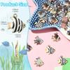 DanLingJewelry 35Pcs 7 Styles Enamel Fish Charms Flower Printed Ocean Animal Charms Tropical Fish Enamel Charm Pendants for Jewelry Making