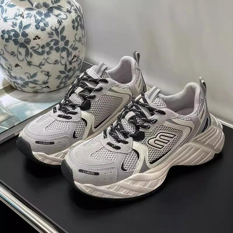 Fashion dad shoes women's spring and summer new lightweight platform sneakers versatile breathable height-increasing casual shoes