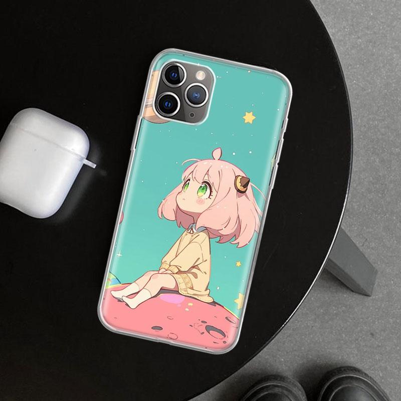 S-Spy Family Anya Phone Case Cover for iPhone 11 12 13 Mini 14 15 Plus 16 Pro Max 17 Air 7 8 + SE Art Customized Fundas 11 12 13