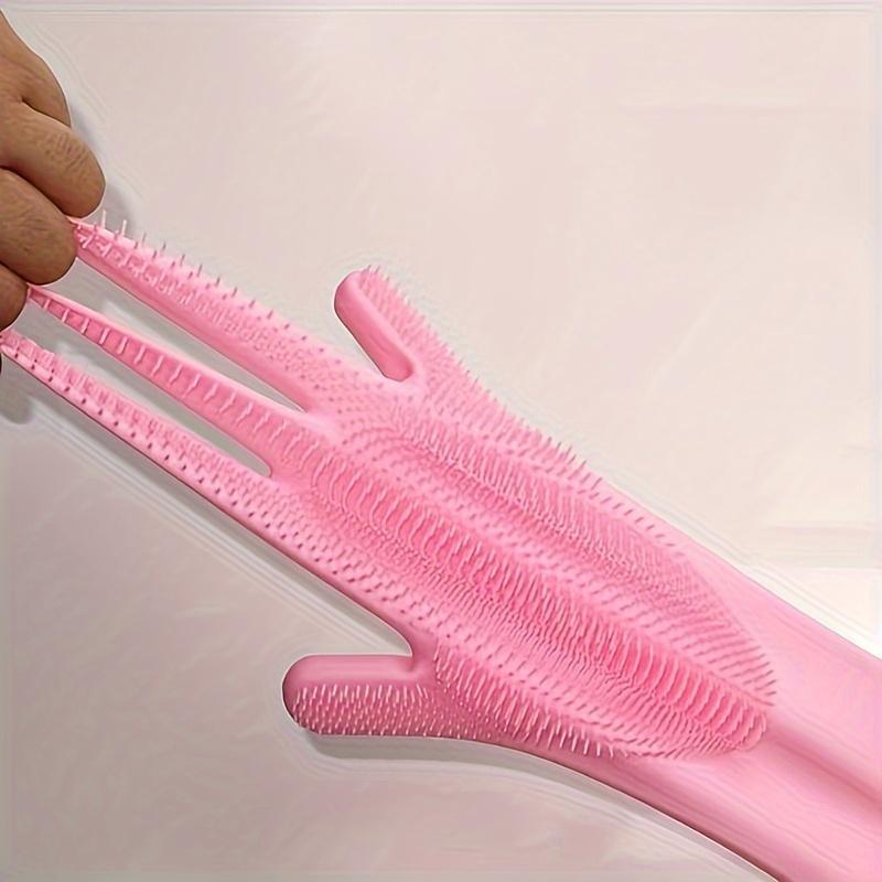 [Dishwashing Gloves] Durable Silicone Imitation Leather | Household Waterproof Washing, Washing Vegetables, Cleaning Tools, Kitchen Dishwashing Gloves