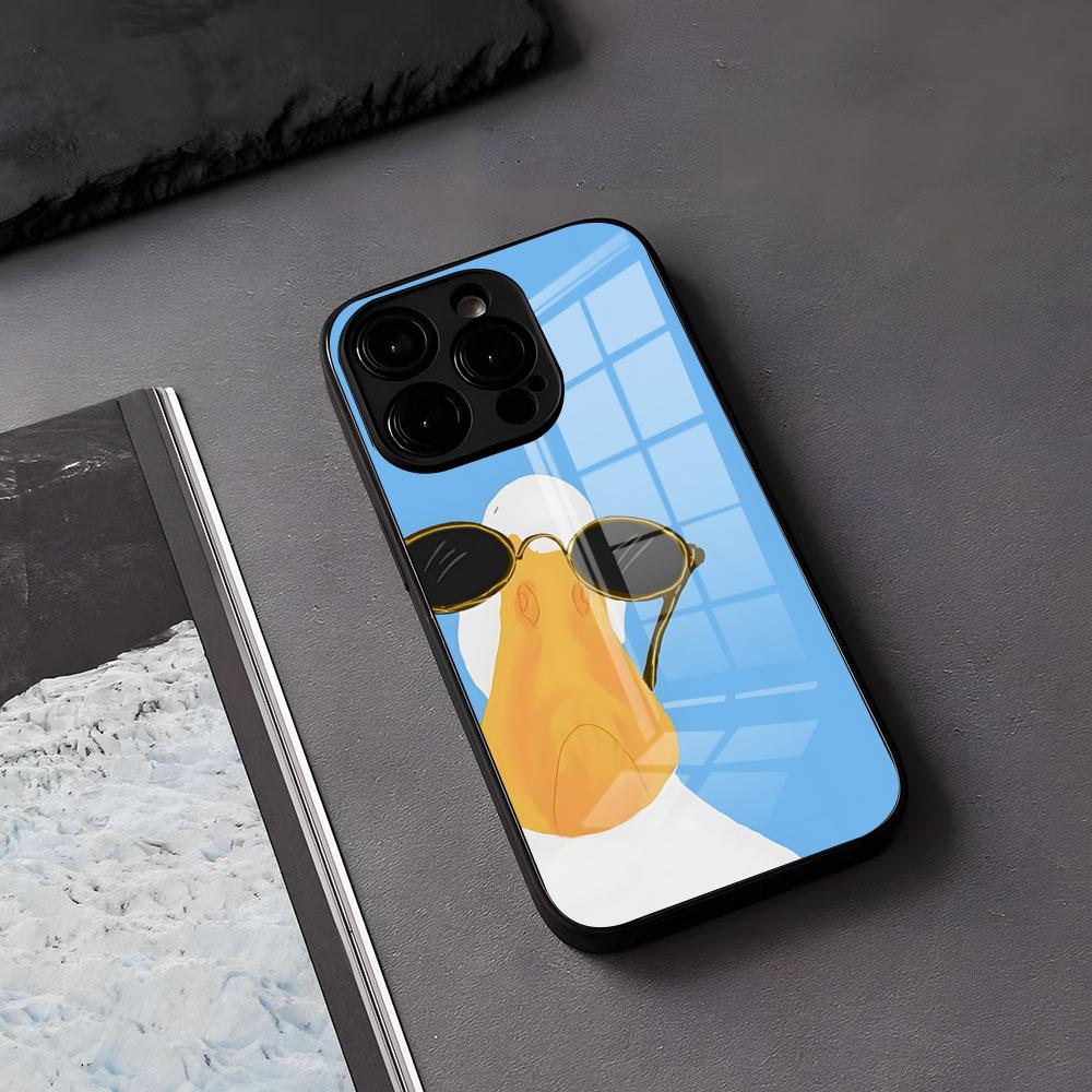 Funny D-DucK Goose Meme Phone Case For IPhone 17 Air 16 E Pro Max 15 14 13 Mini 12 Pro 11 Max Plus Black Glass Cover