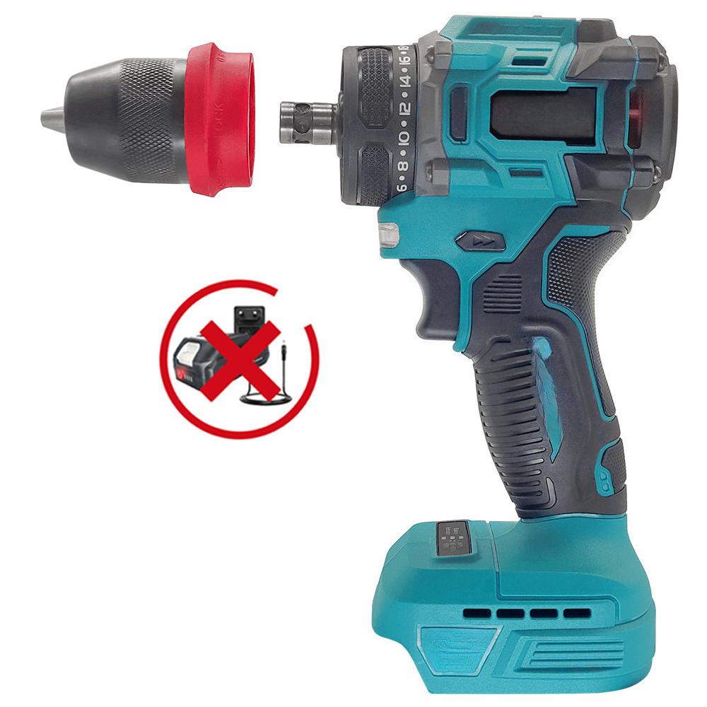 2 In 1 10MM Brushless Screwdriver Rechargeable Handheld Drilling Holes Power Tool Cordless Electric Drill Chuck