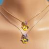 Colorful Ice Cream Necklace Simple Elegant Enamel Pendant Flower Zircon Necklace  Valentine's Day