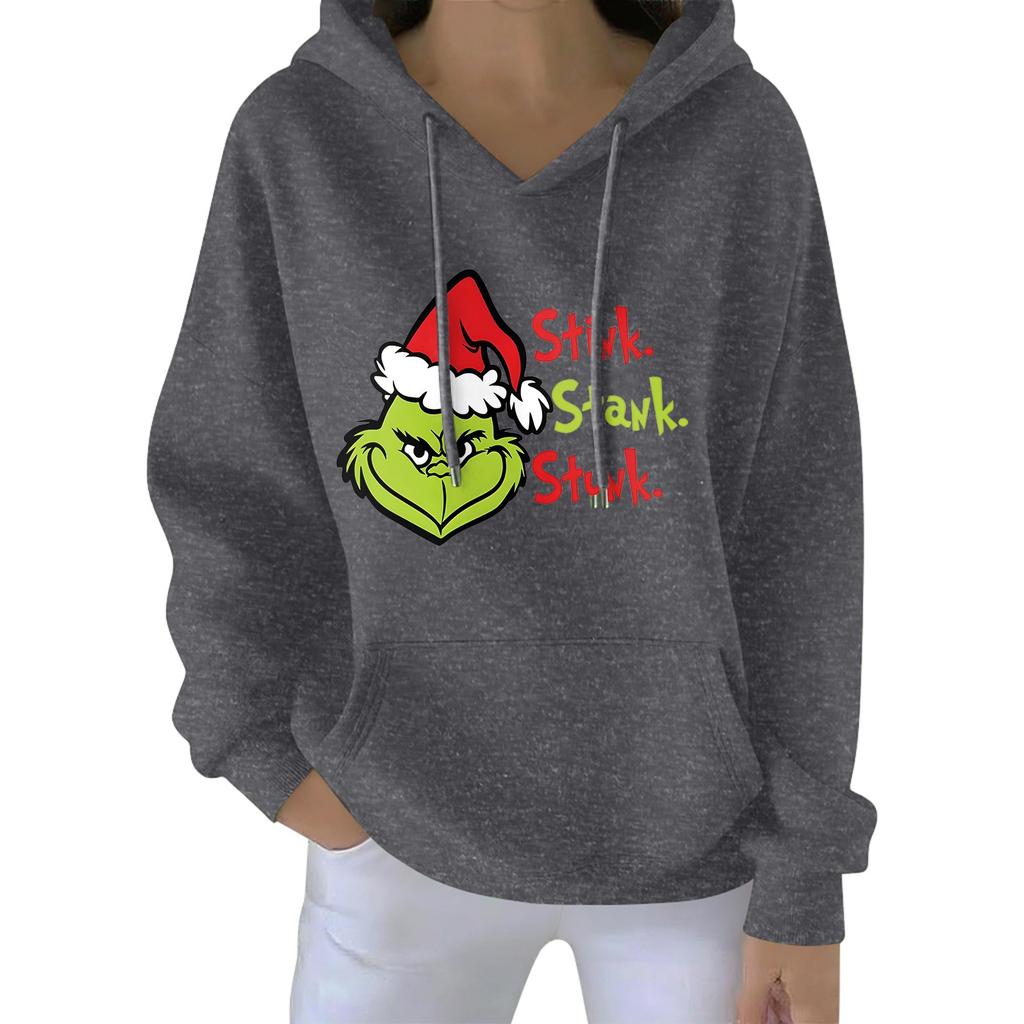 Women's Christmas  Hoodie Funny Cute Christmas Holiday Sweatshirt Pullover