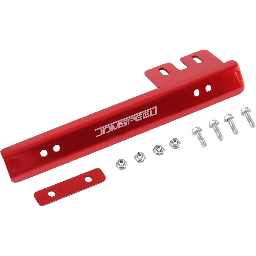 Universal Red Front Bumper License Plate Mount Bracket Relocator Holder Red