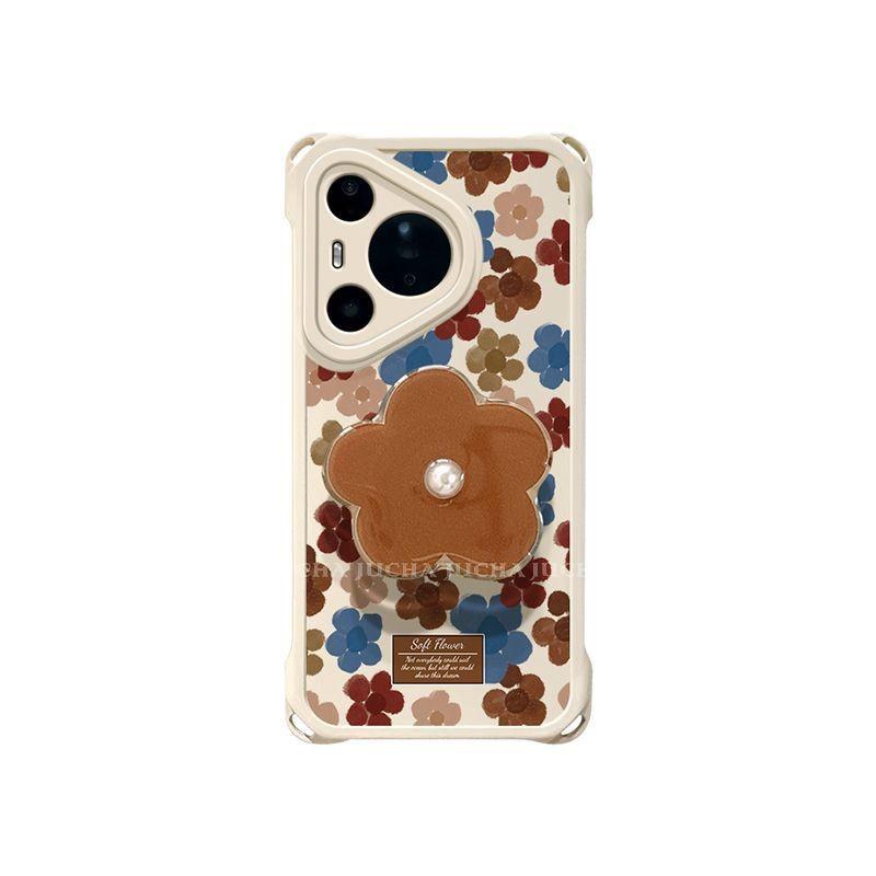 Applicable to Huawei pura mobile phone case all-inclusive anti-drop HUAWEIpurapro couple retro oil painting flower
