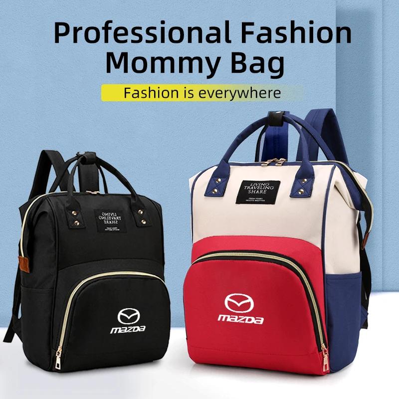 2025 Hot Schoolbag Men Women Business Travel Bag Casual Shoulder Backpack For Mazda 3 6 2 Axela CX5 CX3 CX30 CX9 Atenza Demio RX