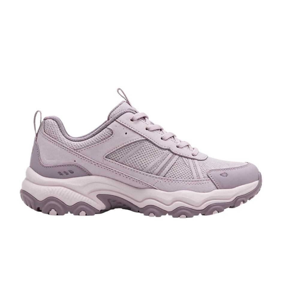 Skechers Outdoor Womens Mesh Synthetic Leather Round Toe Lace-Up Low-Top Training Shoes Women Sneakers 180378-LAV