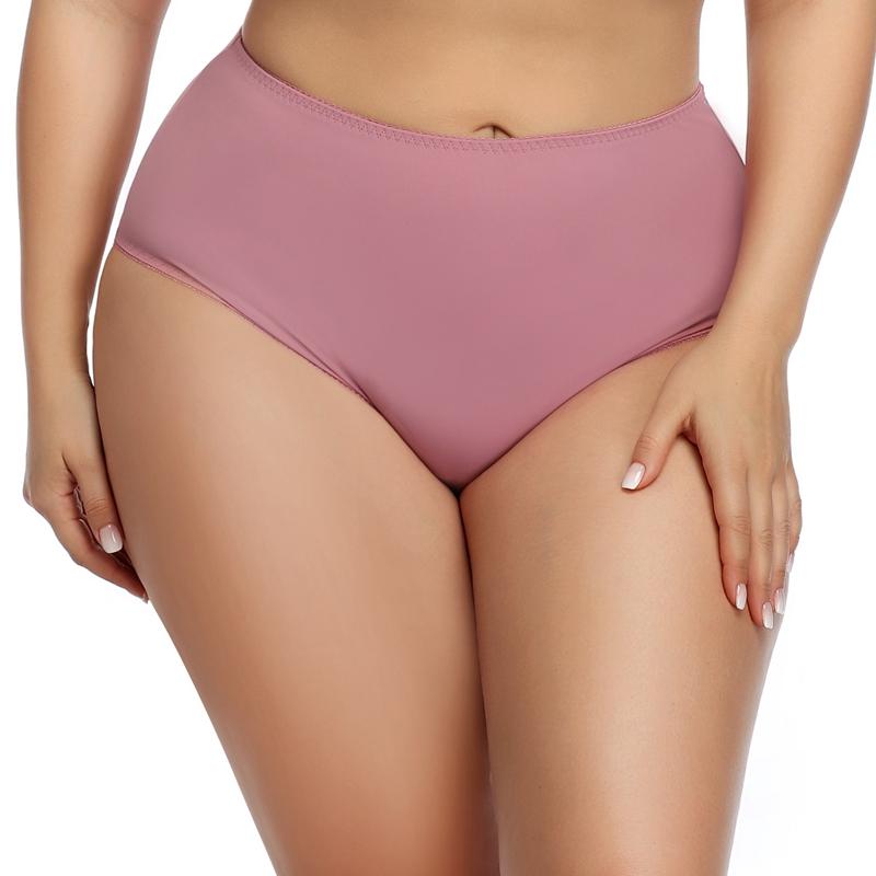 High Waist Panties for Women Underwear Ladies Cheap Briefs Traceless Thin Satin Panties L 0Xl