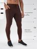 Men's Quick Dry Nylon Yoga Fitness Pants with Zipper Pockets, Bare Feel Tight Fit Sports Trousers 31343