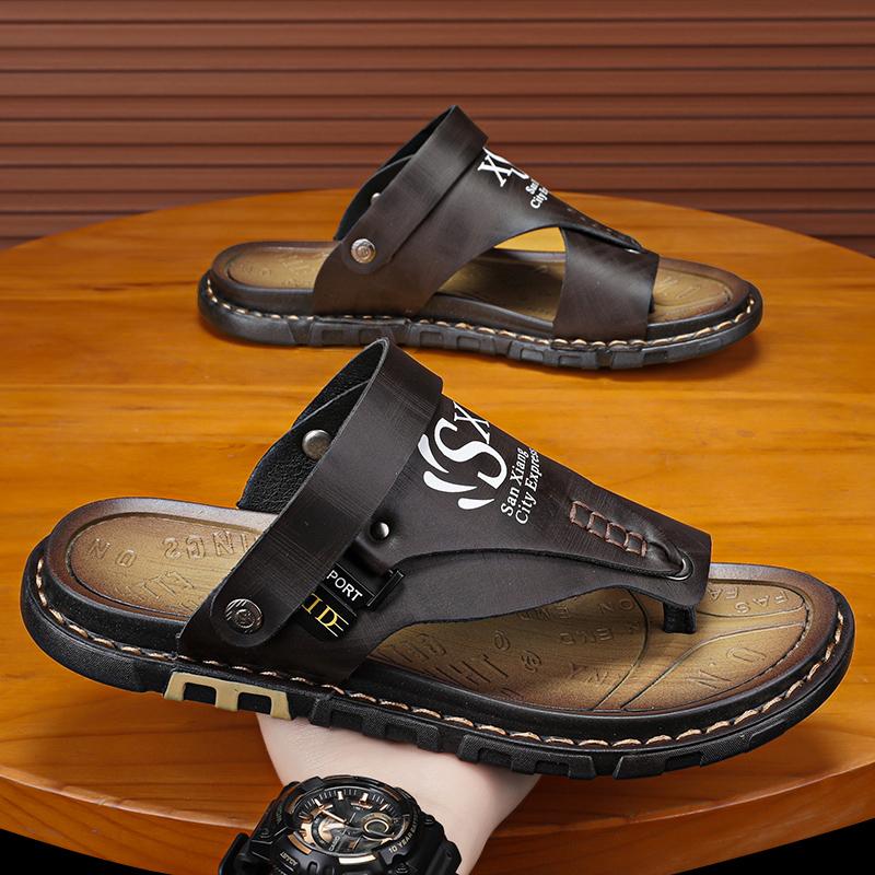 Fashion CYYTL Flip Flops Mens Summer Slippers Casual Shoes Beach Sandals Outdoor Slides Walking Comfort Designer Fashion Luxury Leather