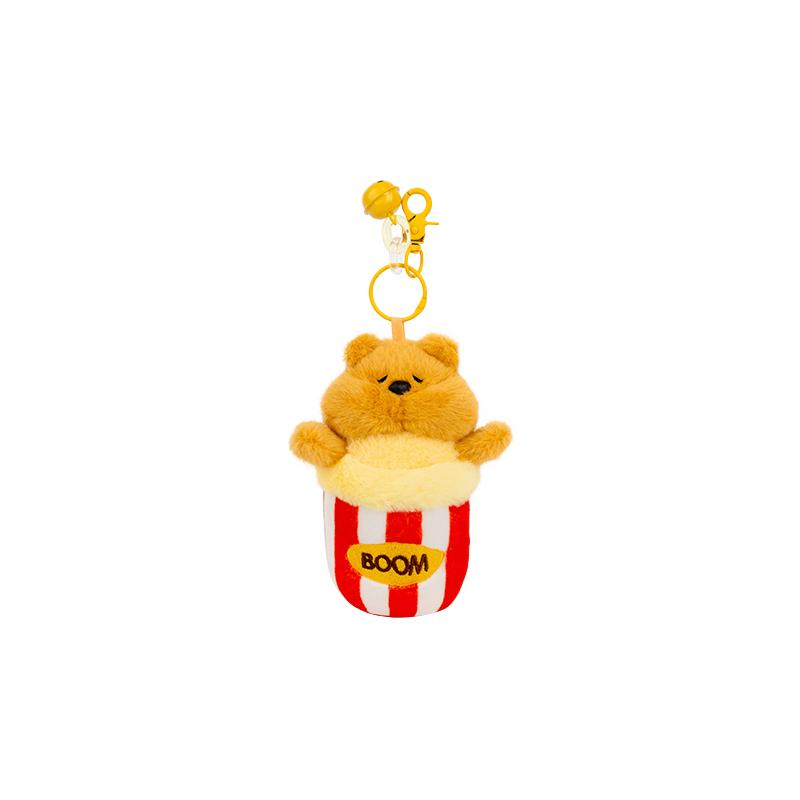 

Kawaii White Bunny Cupcake Plushie Stuffed Brown Colour Bear Boom Popcorn Snacks Plush Toys for Kids Birthday Present