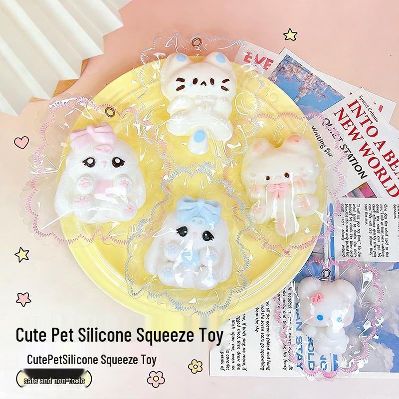 Animal Series Silicone Squeeze Toy - Handmade, Food-Grade Decompression Cream Slime