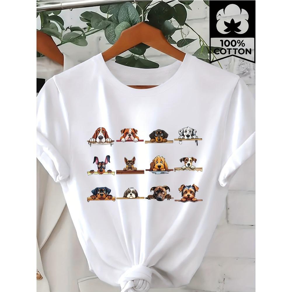 Unisexs Tshirt 100 Pure Cotton Printed Simple Versatile Trendy Highquality Tee
