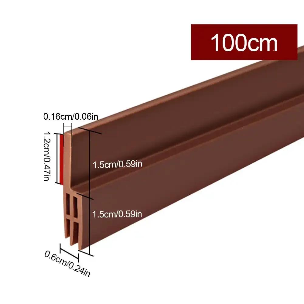100cm Silicone Door Draught Excluder Door Bottom Sealing Strip Tape Weatherstrip Waterproof Wind Proof Sound Insulation Tape