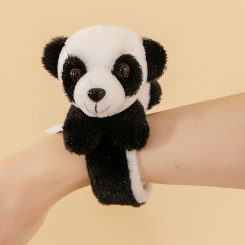Leopard Print Tiger Plush Snap Bracelet - Cute Zoo Gift for Kids