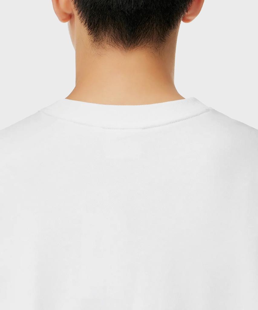 DICKIES French Terry Relaxed Small Embroidered Logo Crewneck White