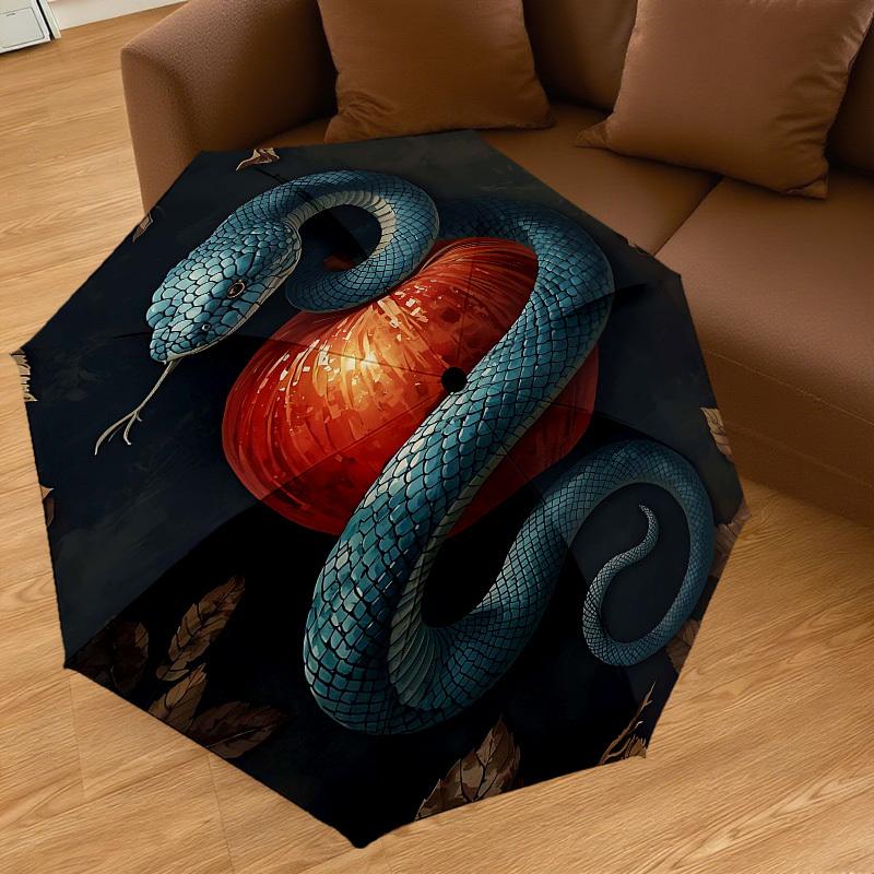 1PC Snake Heart Umbrella-8-Rib Reinforced Portable Folding Travel Suitable for All Seasons Outdoor Daily Use-J387