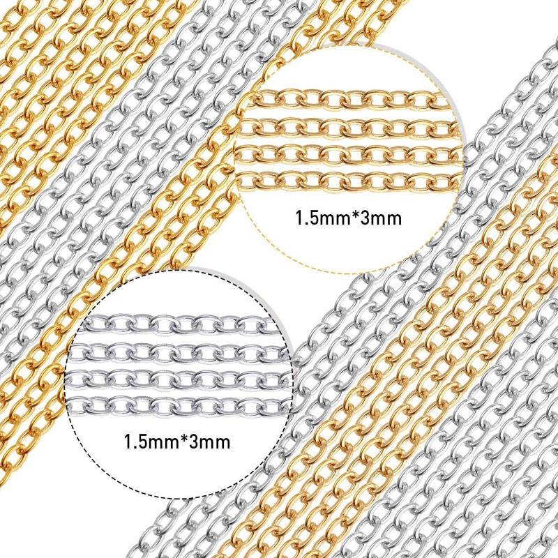 Jewelry Making Chain 1000x Jump Rings 40x Lobster Clasps with Curved Tweezers Jump Ring Opener DIY Jewelry Gold Silver